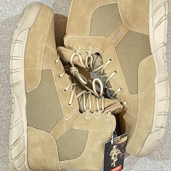 Free Soldier ACC0021 Mens Tan Tactical Military Ankle Hiking Boots Size 13 - Picture 1 of 9